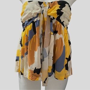 Free people Geometric paisley Stylish Strapless Multicolor Top